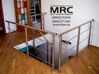 Baluster from polished stainless steel