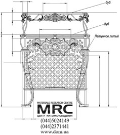 Construction drawing of the casting table