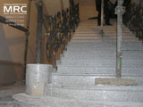 Editing of staircase with the forged baluster in Klovskom palace