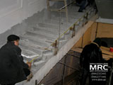 Editing of staircase with the forged baluster in Klovskom palace