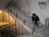 Editing of staircase with the forged baluster in Klovskom palace