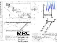 Drawing of the stepped string stairs