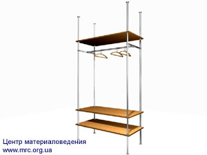 hanger with lover wood shelves