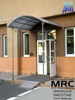 Canopy over entrance door